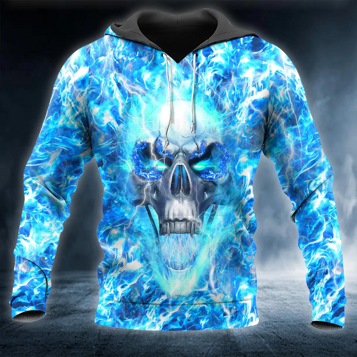 Ice Face Skull 3D All Over Print Hoodie