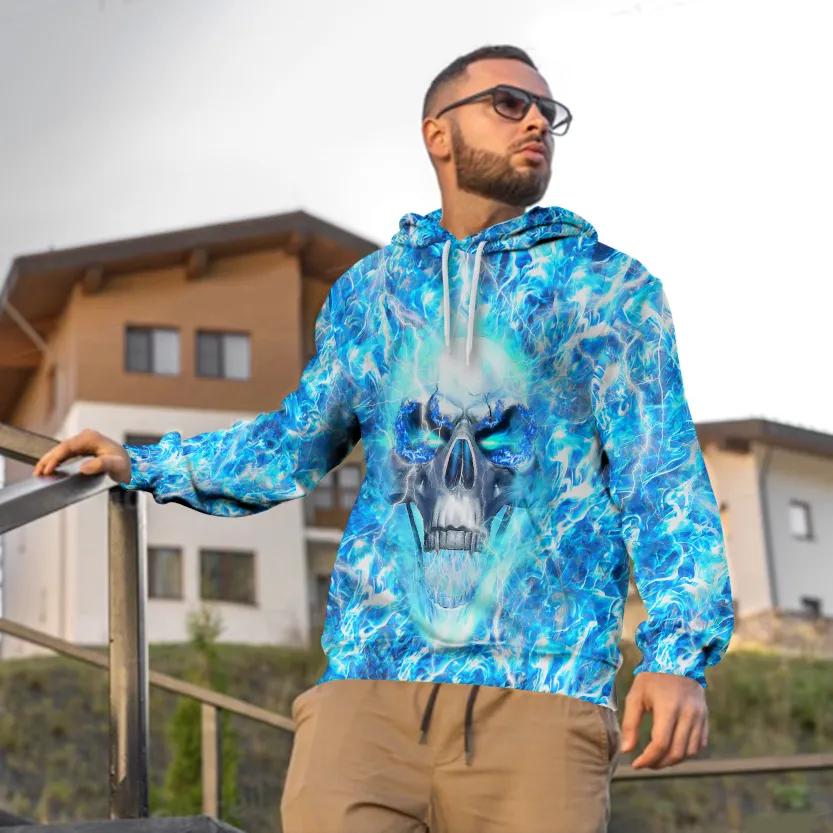 Alternative view of Ice Face Skull 3D All Over Print Hoodie