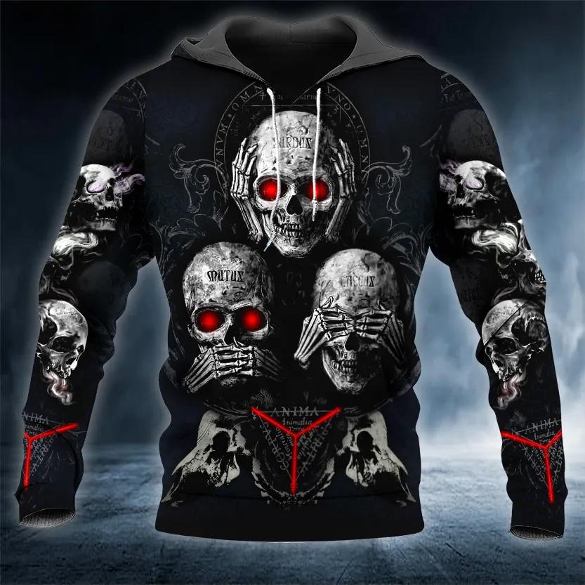 IDK IDC IDGAF Skull 3D All Over Print Hoodie