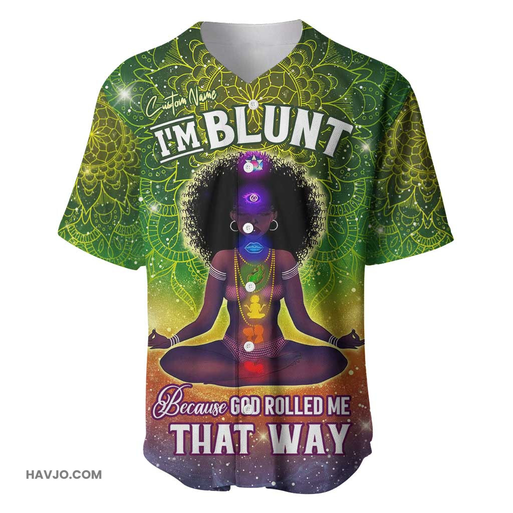 I'm Blunt African Black Women Mandala Baseball Jersey