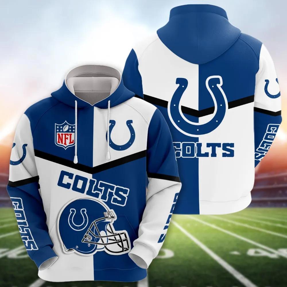 Indianapolis Colts Logo NFL 3D All Over Print Hoodie