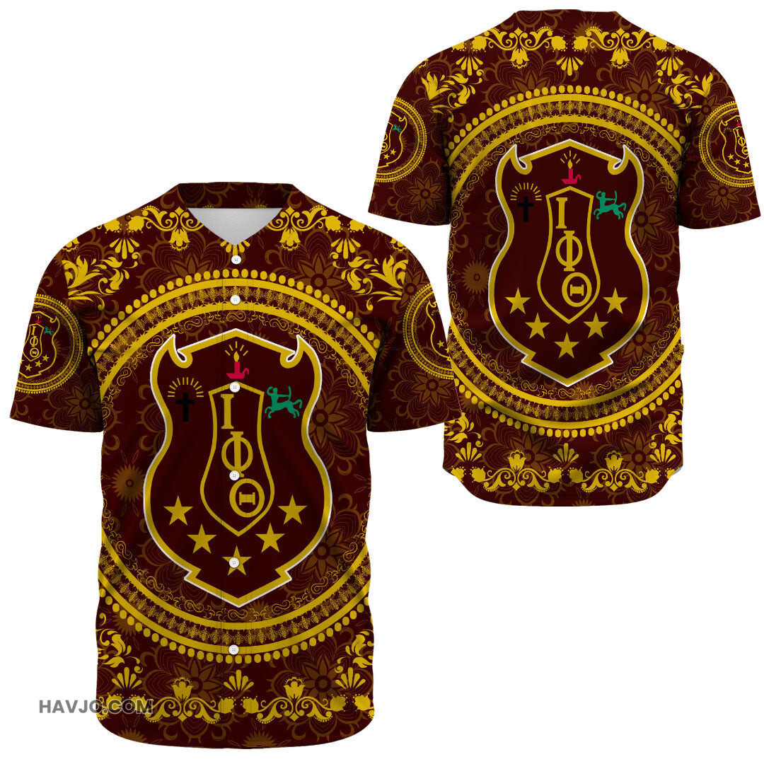 Iota Phi Theta Floral Patterns Baseball Jersey