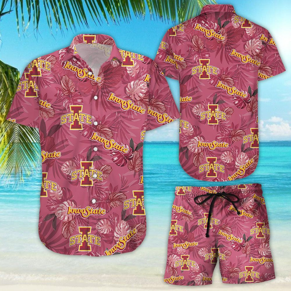 Iowa State Cyclones Aloha Shirt Hawaiian Shirt Tropical Aloha Button Up