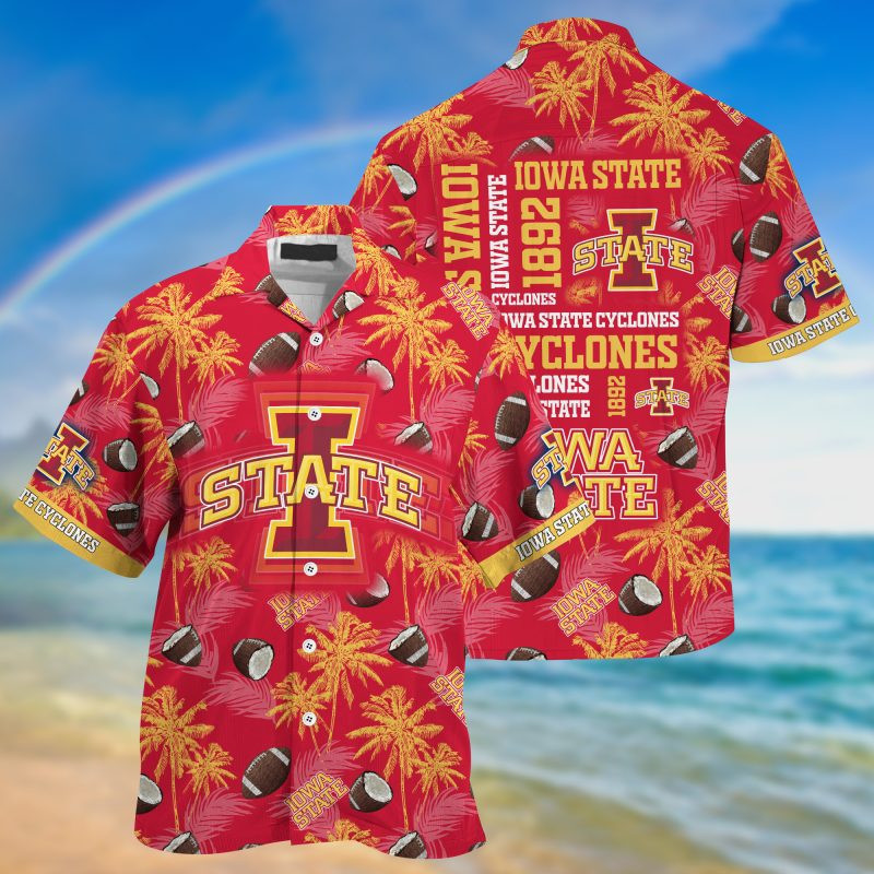 Iowa State Cyclones Ncaa Hawaiian Shirt Tropical Aloha Button Up