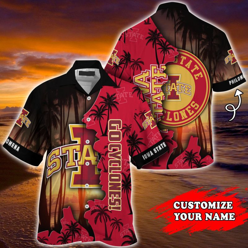 Iowa State Cyclones Ncaa Personalized Summer Hawaiian Shirt Tropical Aloha Button Up