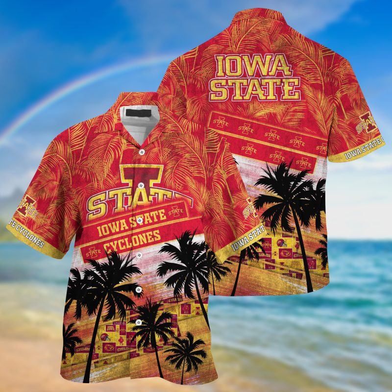 Iowa State Cyclones Ncaa Trending Summer Hawaiian Shirt Tropical Aloha Button Up