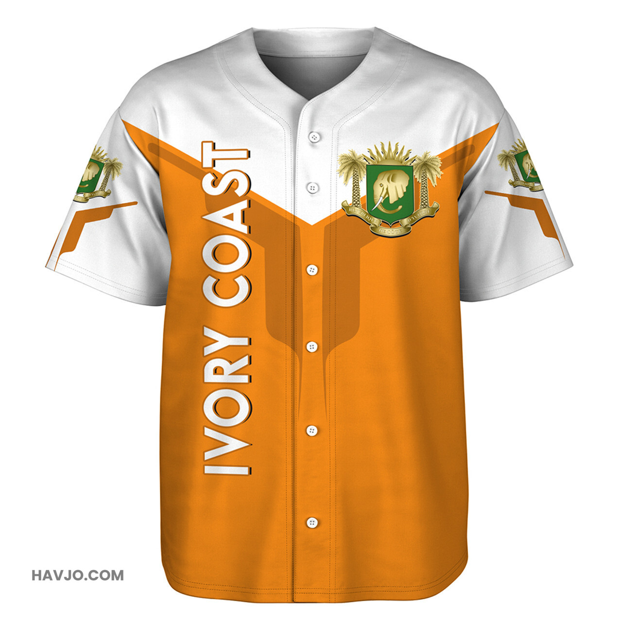 Ivory Coast Arrow Style Baseball Jersey