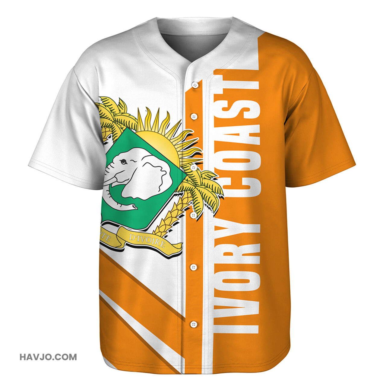 Ivory Coast Casual Style Baseball Jersey