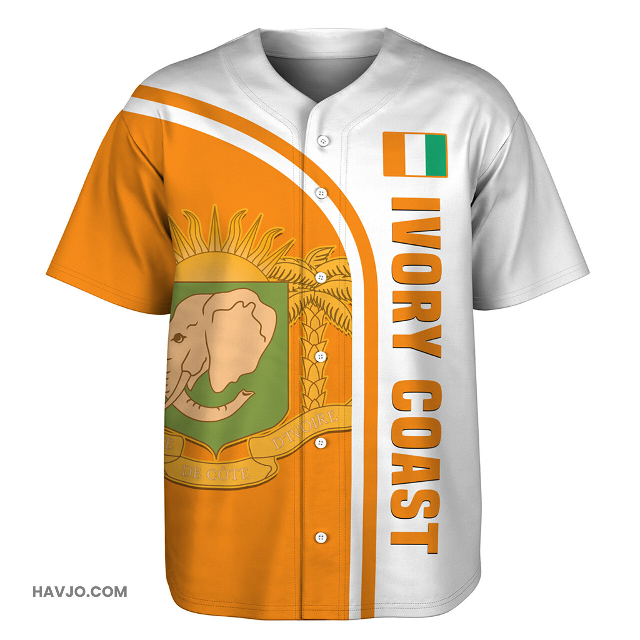 Ivory Coast Custom In My Heart Baseball Jersey