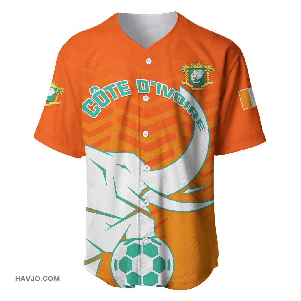 Ivory Coast Football Go Les Elephants Baseball Jersey