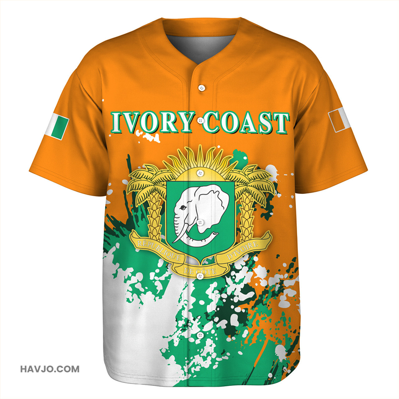 Ivory Coast Spanit Style Baseball Jersey