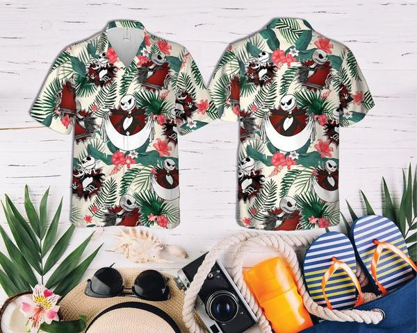 Jack Skellington Emotion Tropical Hawaiian Shirt Tropical Aloha Button Up