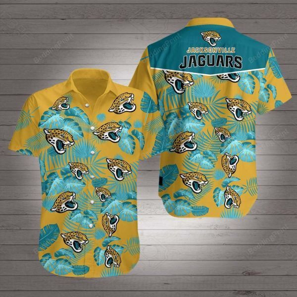 Jackson Ville Jaguars Hawaiian Shirt Tropical Aloha Button Up