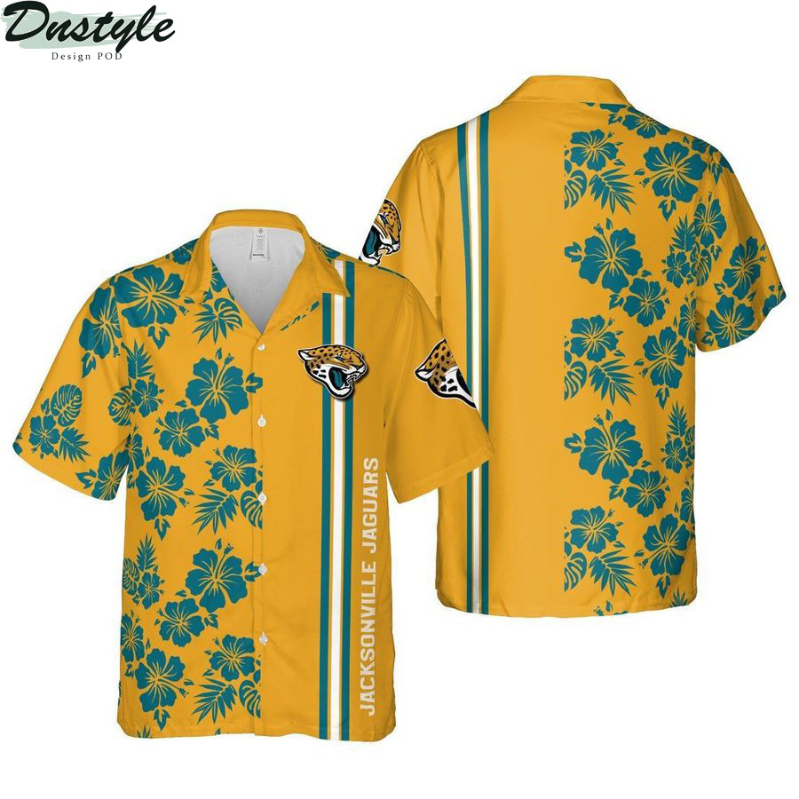 Jacksonville Jaguars Florida Football Hawaiian Shirt Tropical Aloha Button Up