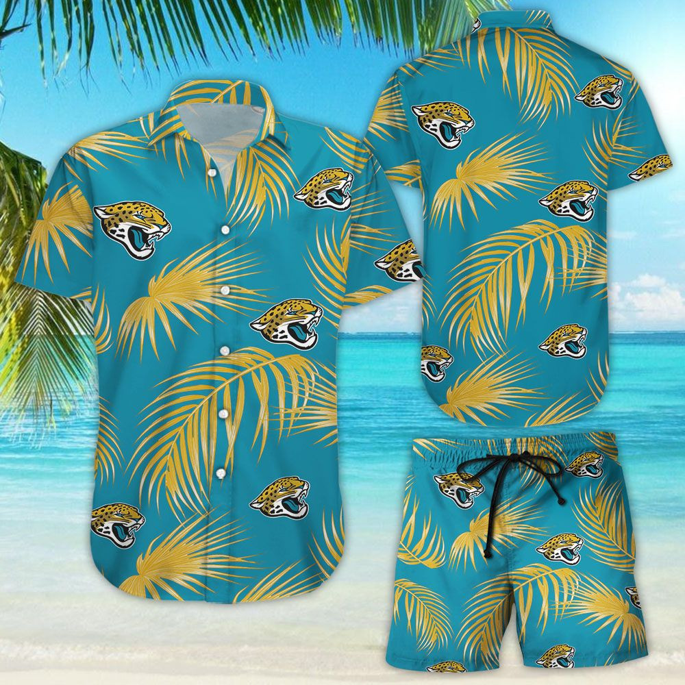 Jacksonville Jaguars Flower Hawaiian Shirt Tropical Aloha Button Up