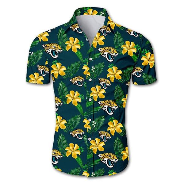 Jacksonville Jaguars Flower Summer Hawaiian Shirt Tropical Aloha Button Up