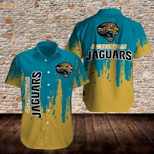 Jacksonville Jaguars Hawaiian Shirt Tropical Aloha Button Up