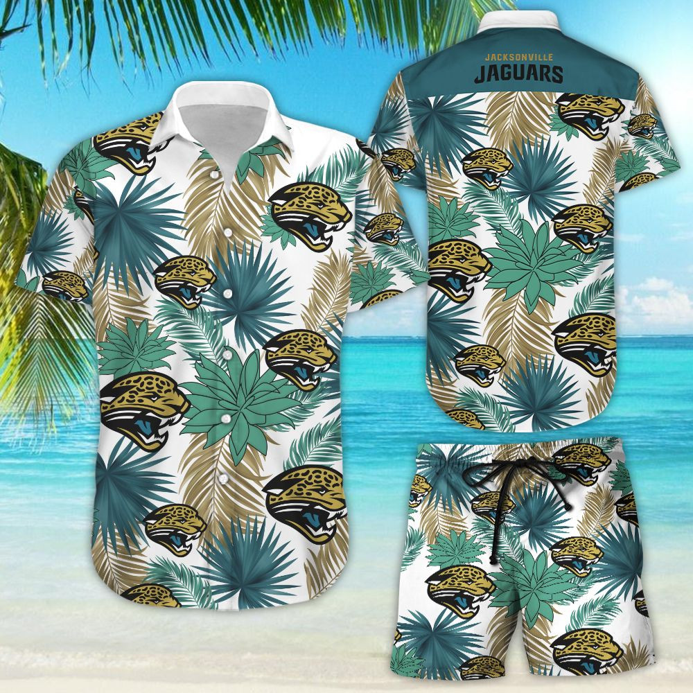 Jacksonville Jaguars Hawaiian Shirt Tropical Aloha Button Up