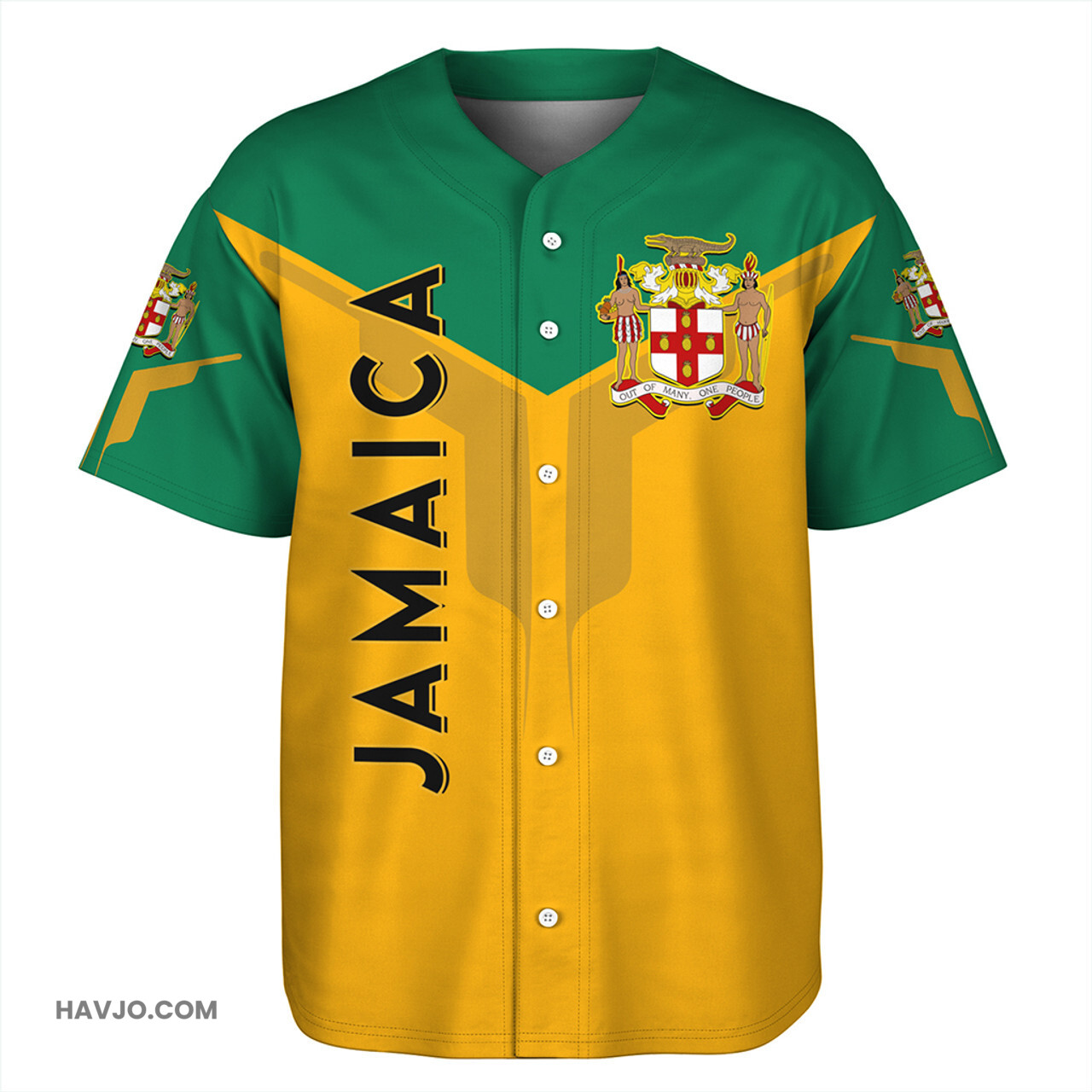 Jamaica Arrow Style Baseball Jersey