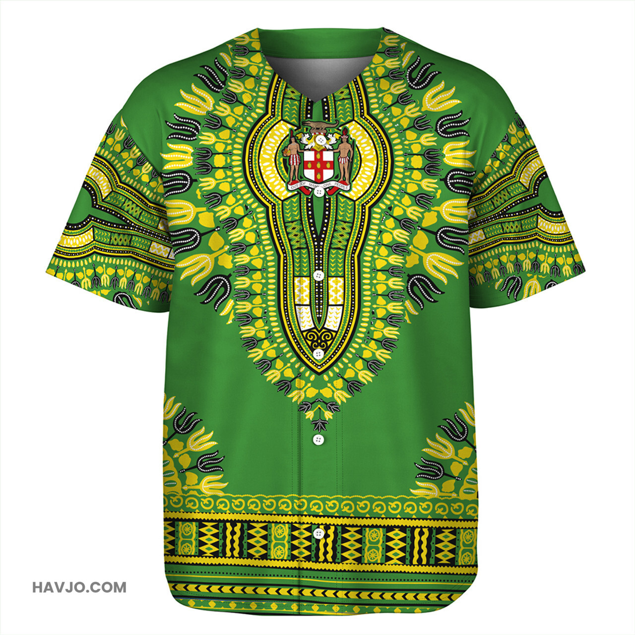 Jamaica Dashiki Baseball Jersey