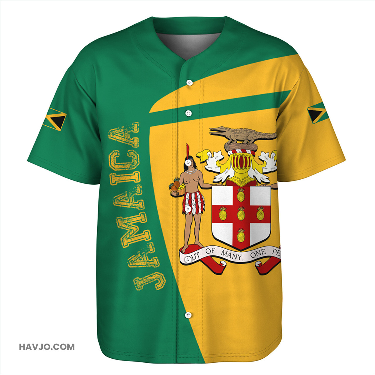 Jamaica Half Concept Baseball Jersey