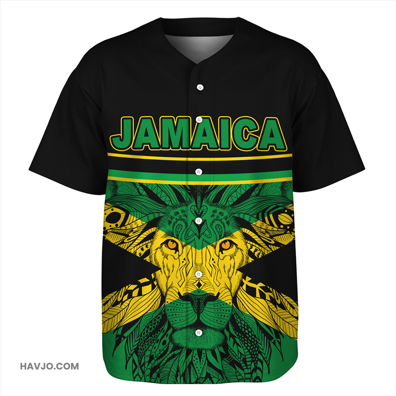 Jamaica Lion King Life Style Baseball Jersey