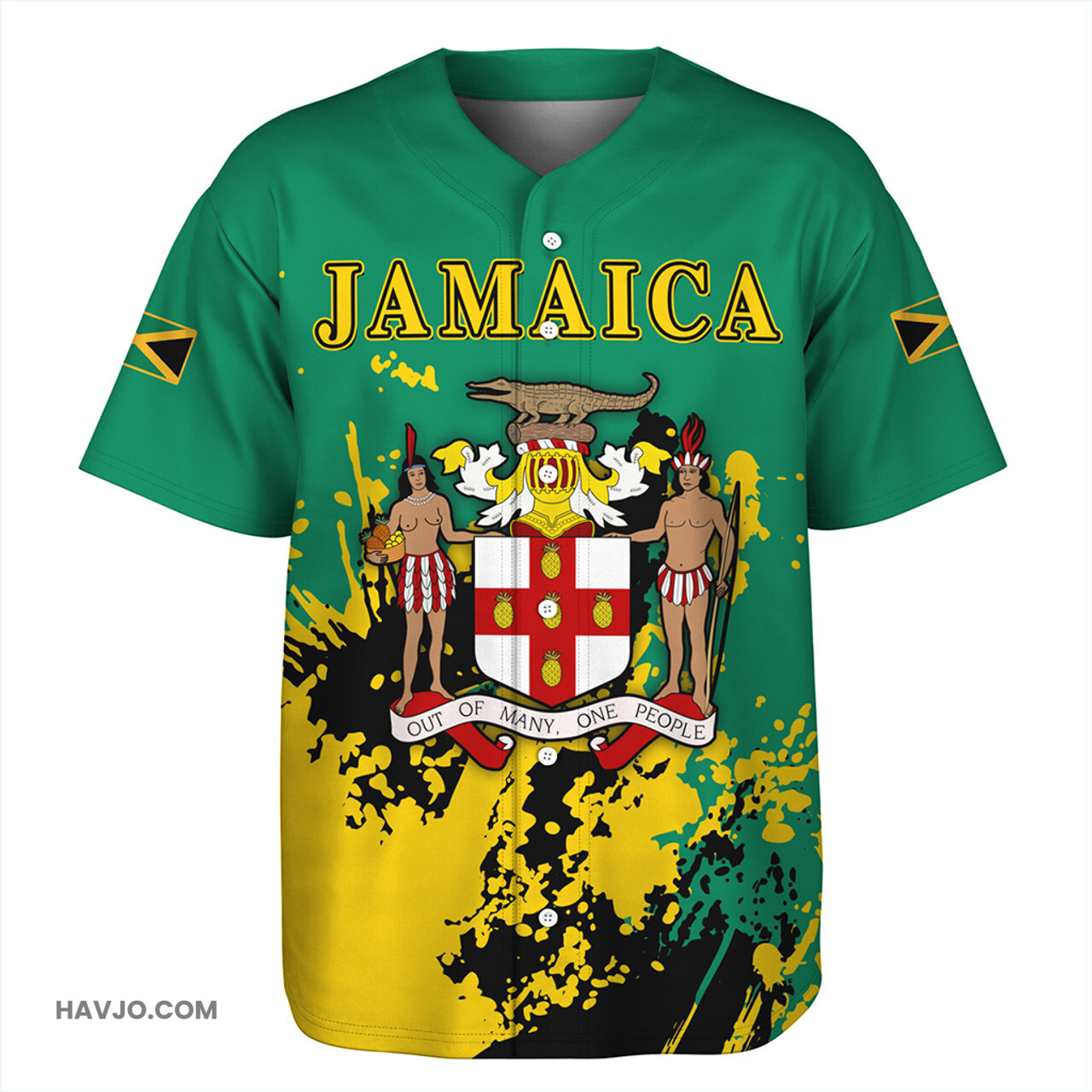 Jamaica Spanit Style Baseball Jersey