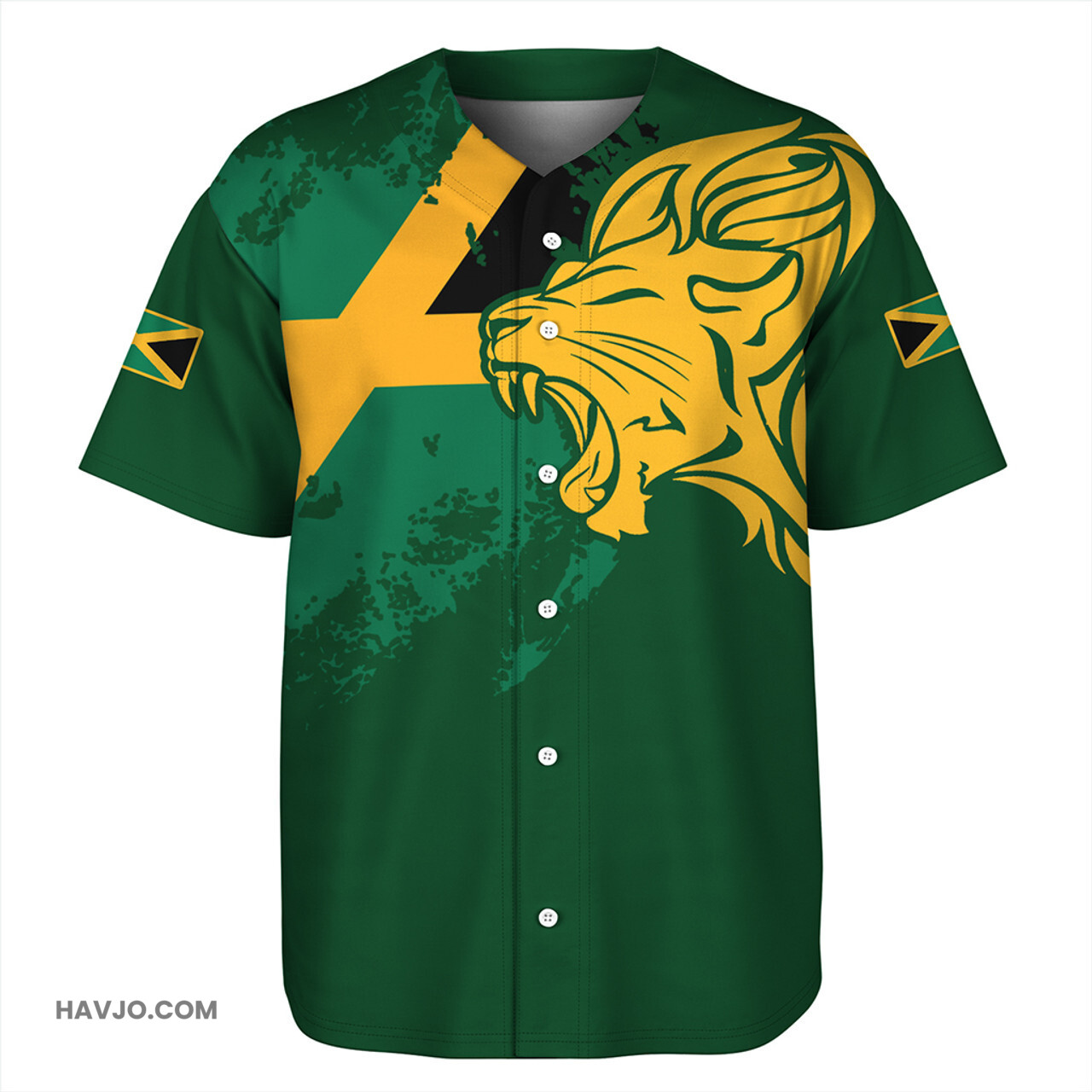 Jamaica Stand Up Collar Baseball Jersey
