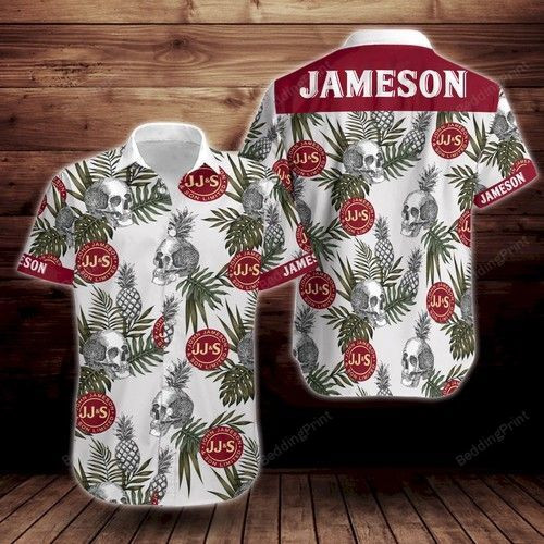 Jameson Tropical Flower Hawaiian Shirt Tropical Aloha Button Up