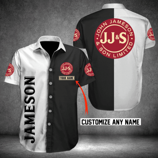 Jameson Whiskey Personalized 1 Hawaiian Shirt Tropical Aloha Button Up