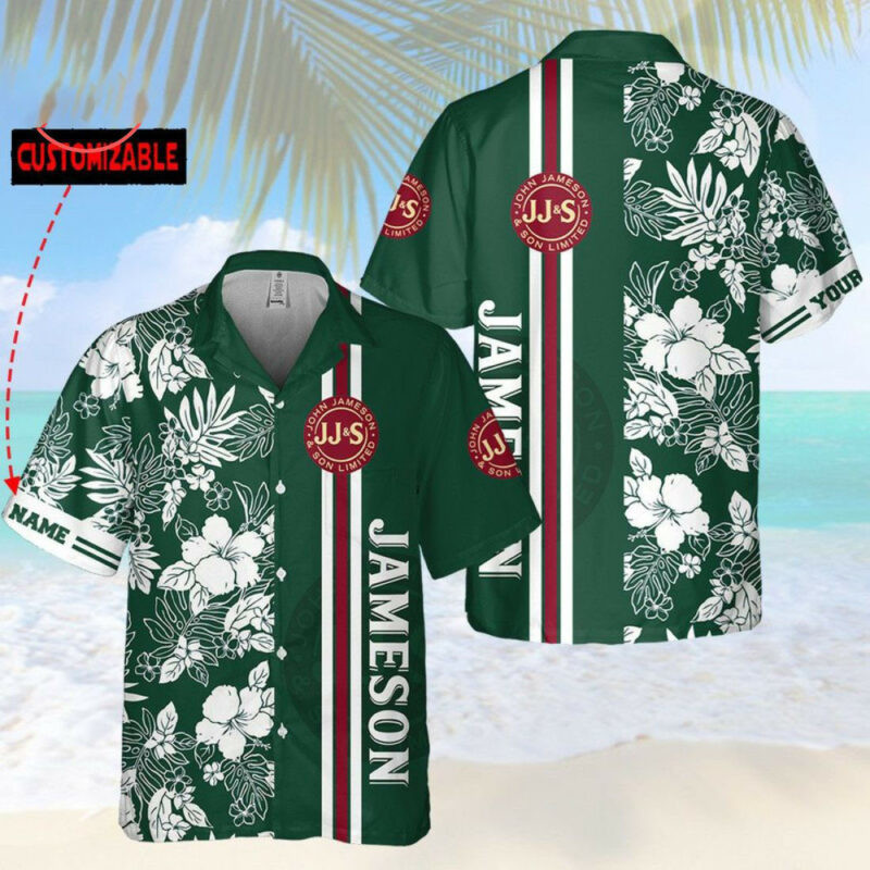 Jameson Whisky Personalized Hawaiian Shirt Tropical Aloha Button Up