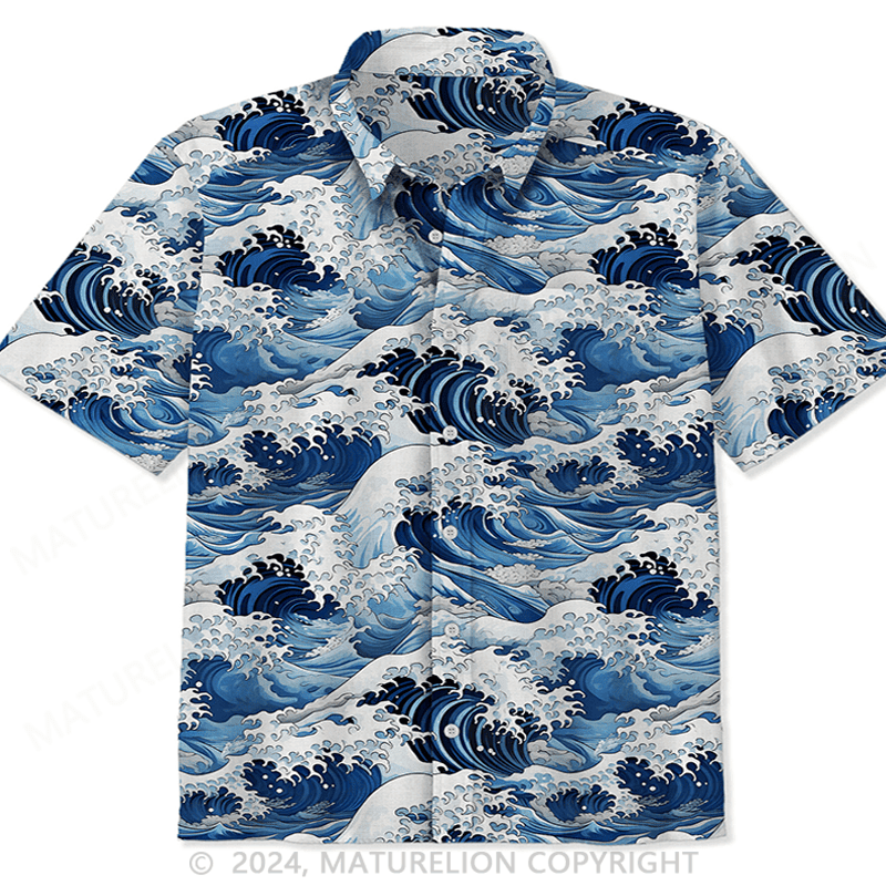 Japanese Ukiyo-E Hawaiian Shirt Sarcastic Quote T-Shirt for Men Comical Shirt