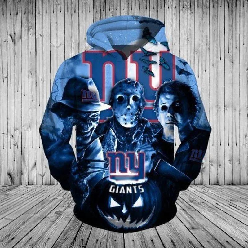 Jason Freddy Myers New York Giants Halloween NFL 3D All Over Print Hoodie