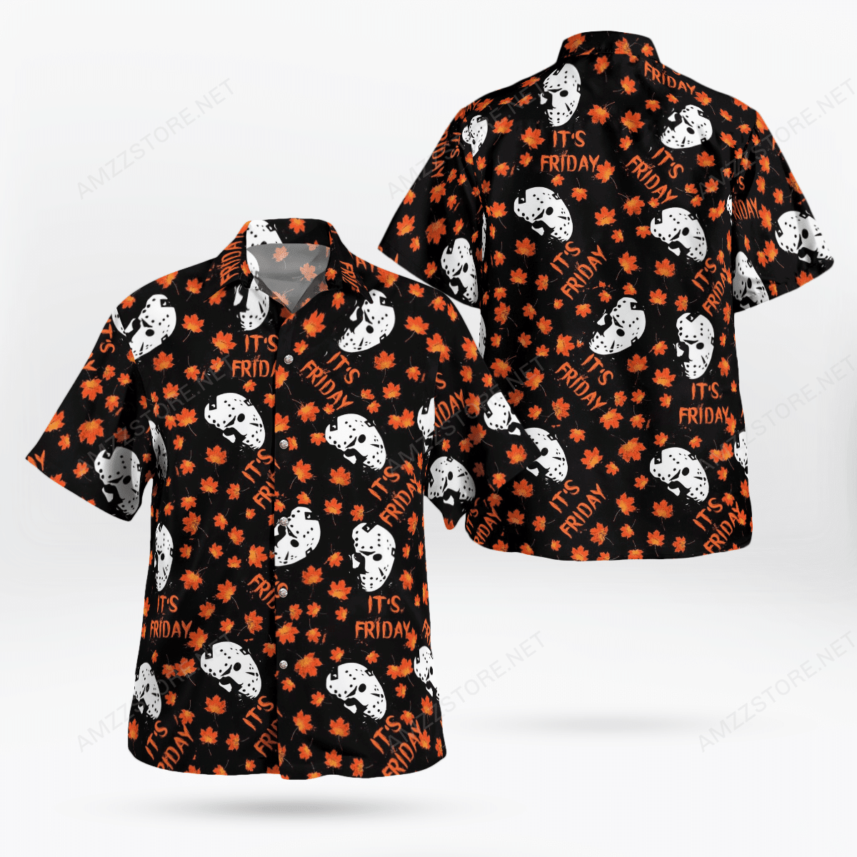 Jason Voorhees Its Friday Maple Leaf Hawaiian Shirt Tropical Aloha Button Up