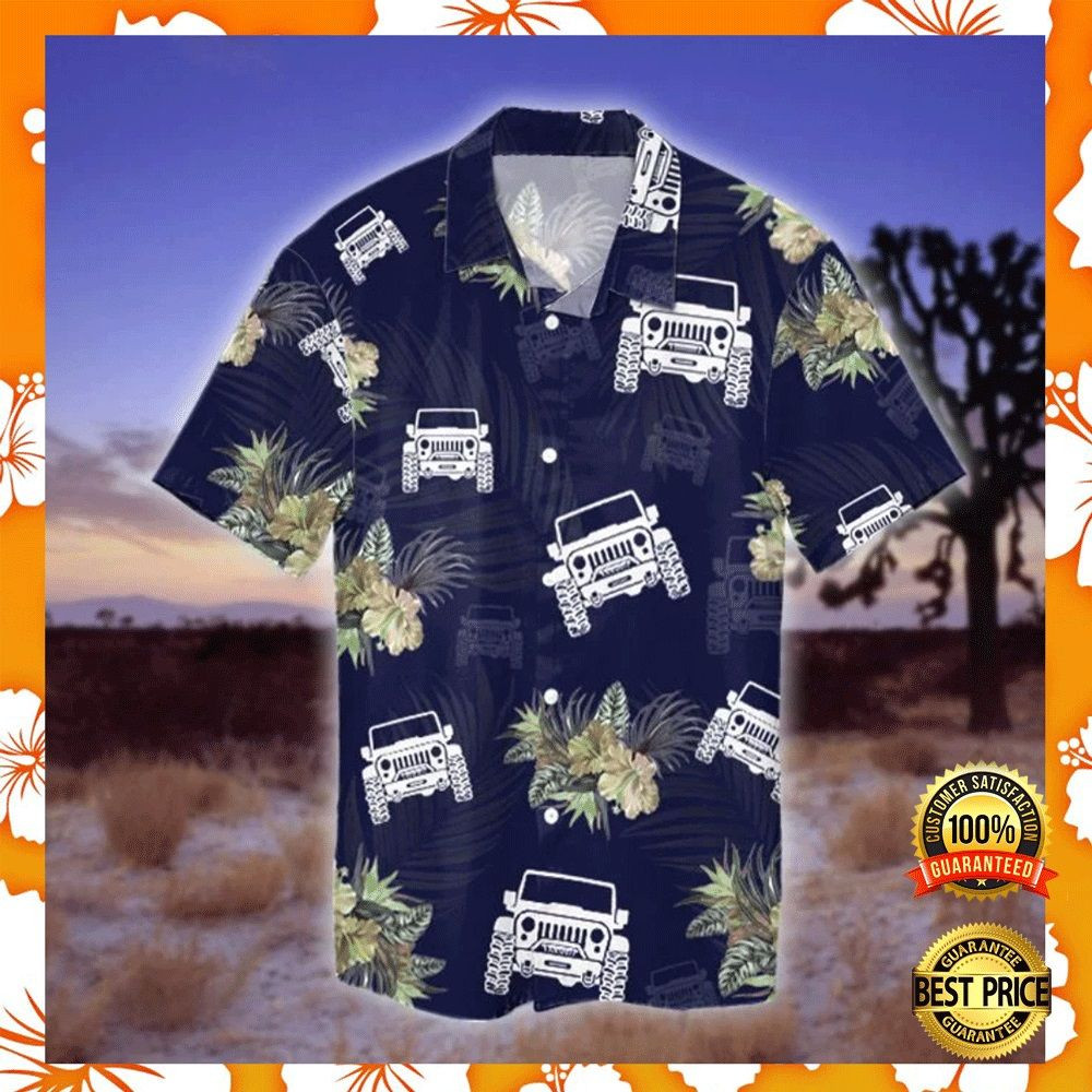 Jeep Tropical Hawaiian Shirt Tropical Aloha Button Up
