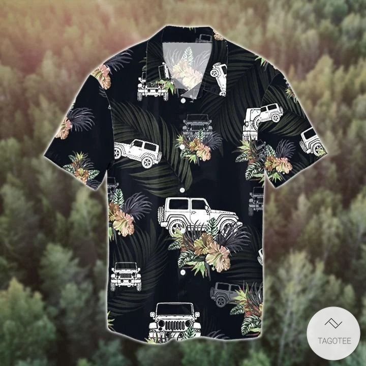 Jeep Wrangler Tropical Hawaiian Shirt Tropical Aloha Button Up