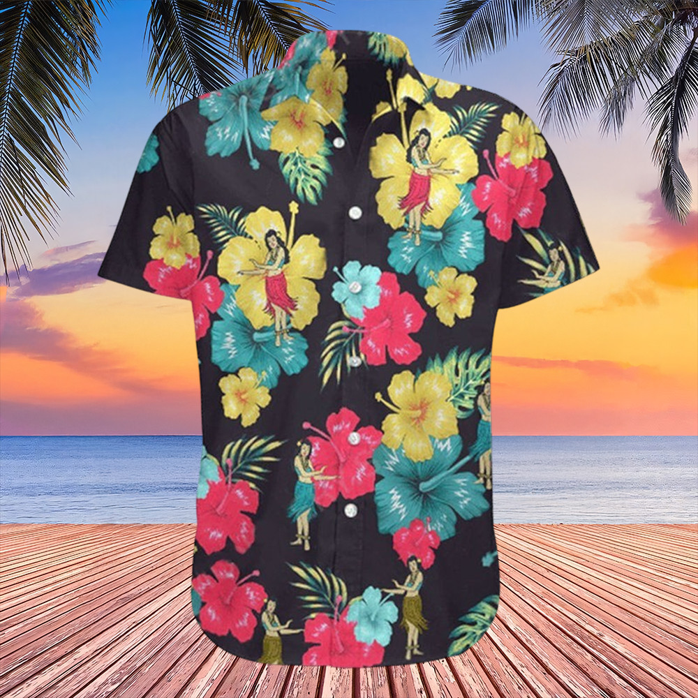Jim Carrey In Ace Ventura Pet Detective Hawaiian Shirt Hula Dancer Aloha Shirt Fan Merch