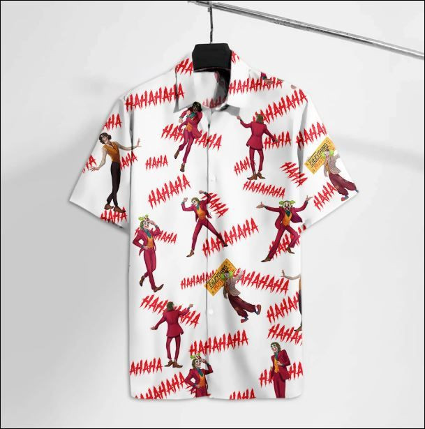 Joker Laughing Hahaha Hawaiian Shirt Tropical Aloha Button Up