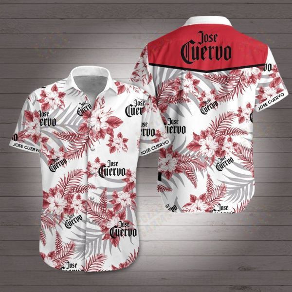 Jose Cuervo Hawaiian Shirt Tropical Aloha Button Up