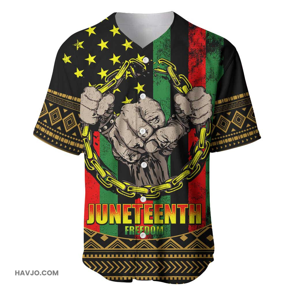 Juneteenth Celebration 2024 Black History June 19 Baseball Jersey