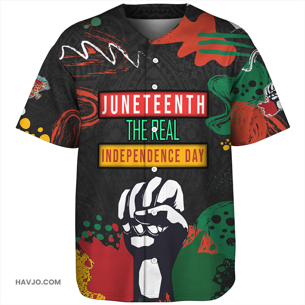 Juneteenth The Real Independence Days Baseball Jersey