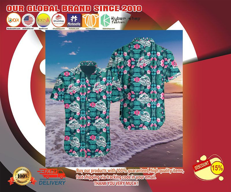 Jurassic Park Hawaiian Shirt Tropical Aloha Button Up