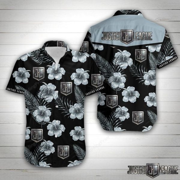 Justice League Hawaiian Shirt Tropical Aloha Button Up