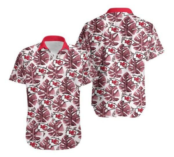 Kansas City Chiefs Football Hawaiian Shirt Tropical Aloha Button Up
