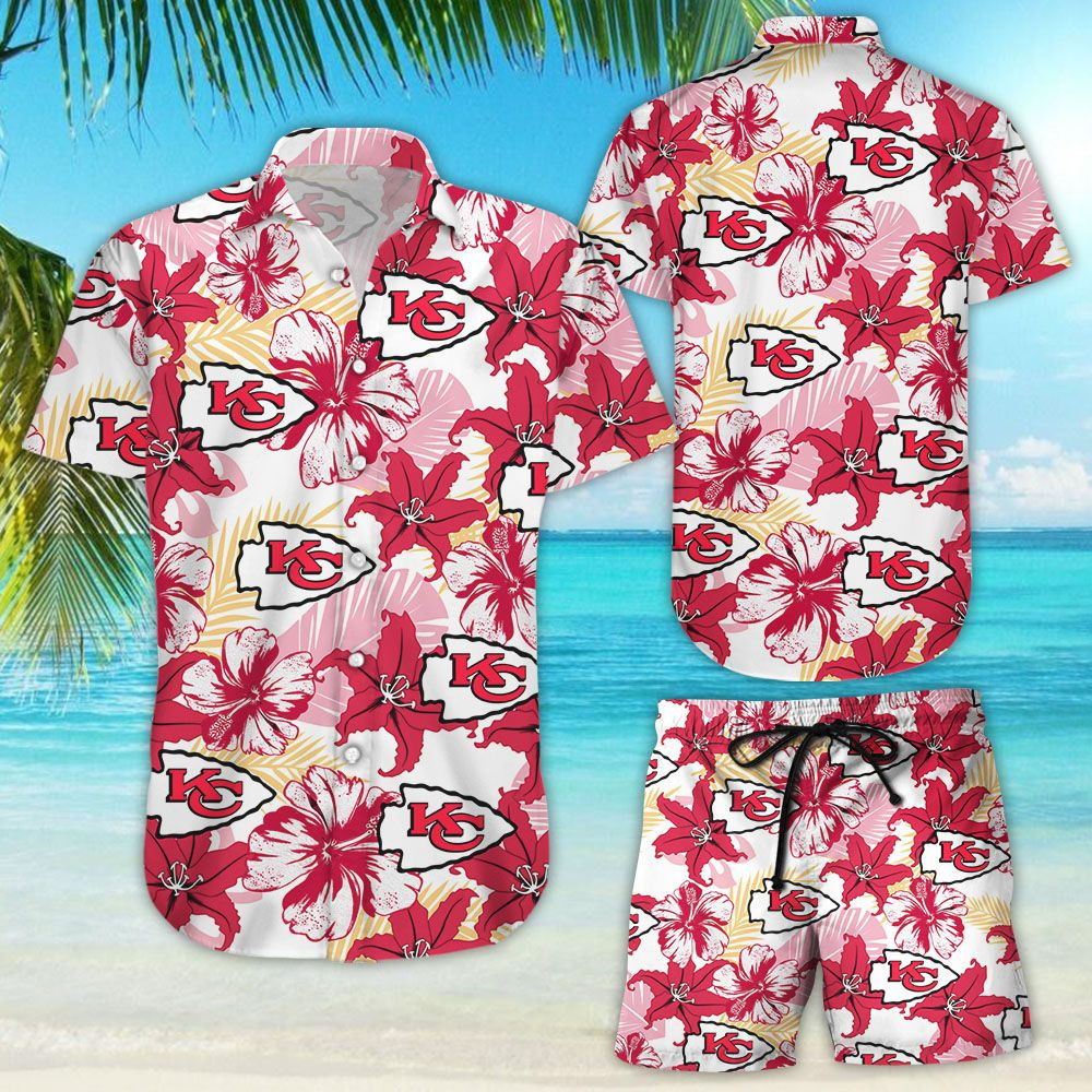 Kansas City Chiefs Hawaiian Shirt Tropical Aloha Button Up