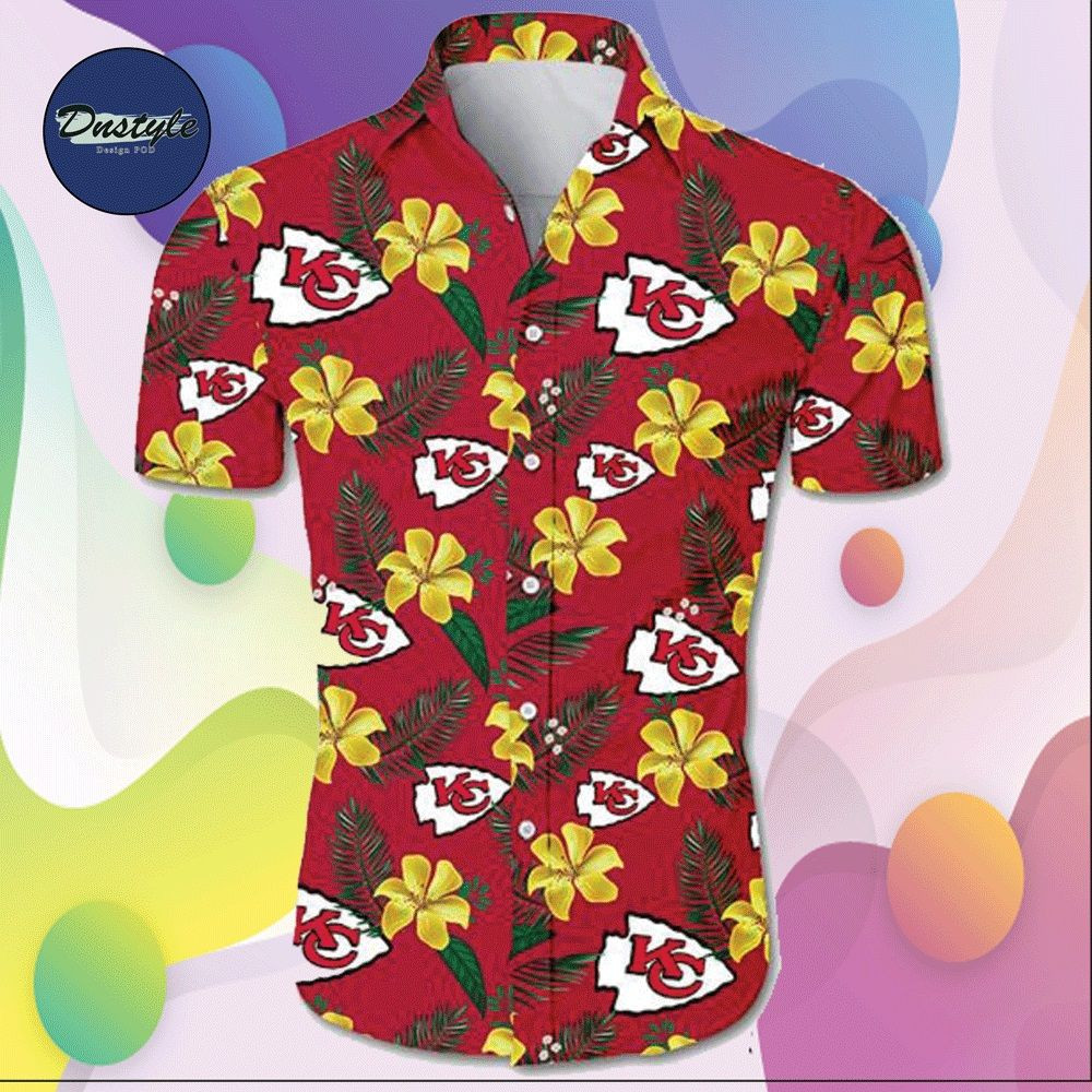 Kansas City Chiefs Hawaiian Shirt Tropical Aloha Button Up