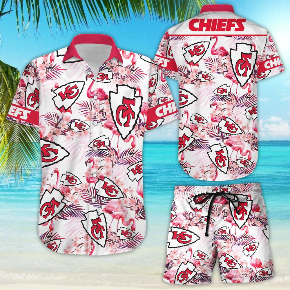 Kansas City Chiefs Hawaiian Shirt Tropical Aloha Button Up