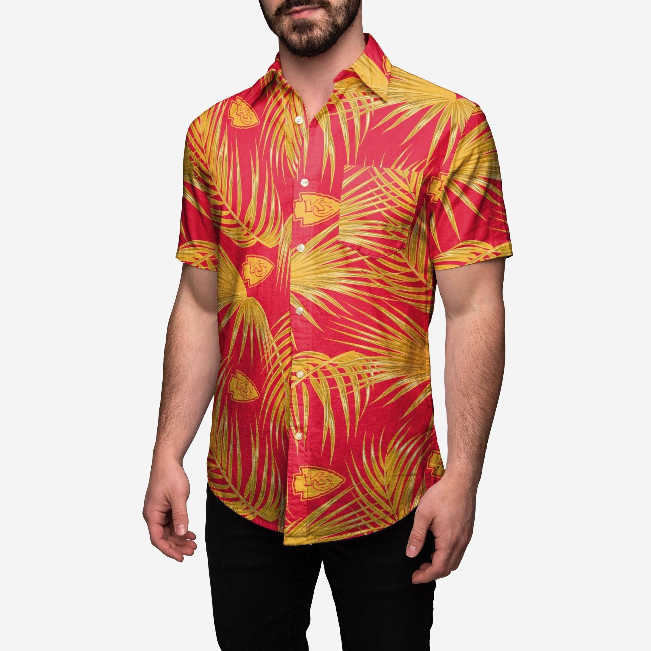 Kansas City Chiefs Hawaiian Shirt Tropical Aloha Button Up