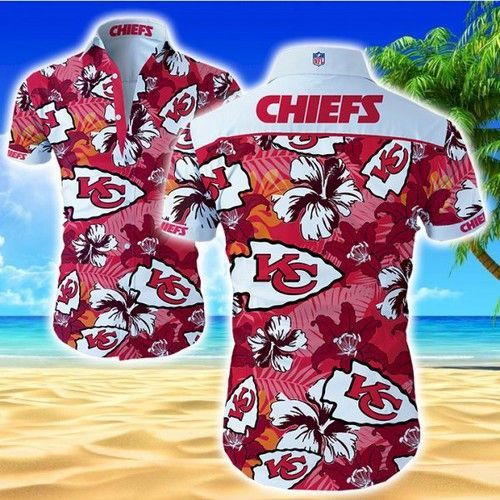 Kansas City Chiefs Hawaiian Shirt Tropical Aloha Button Up