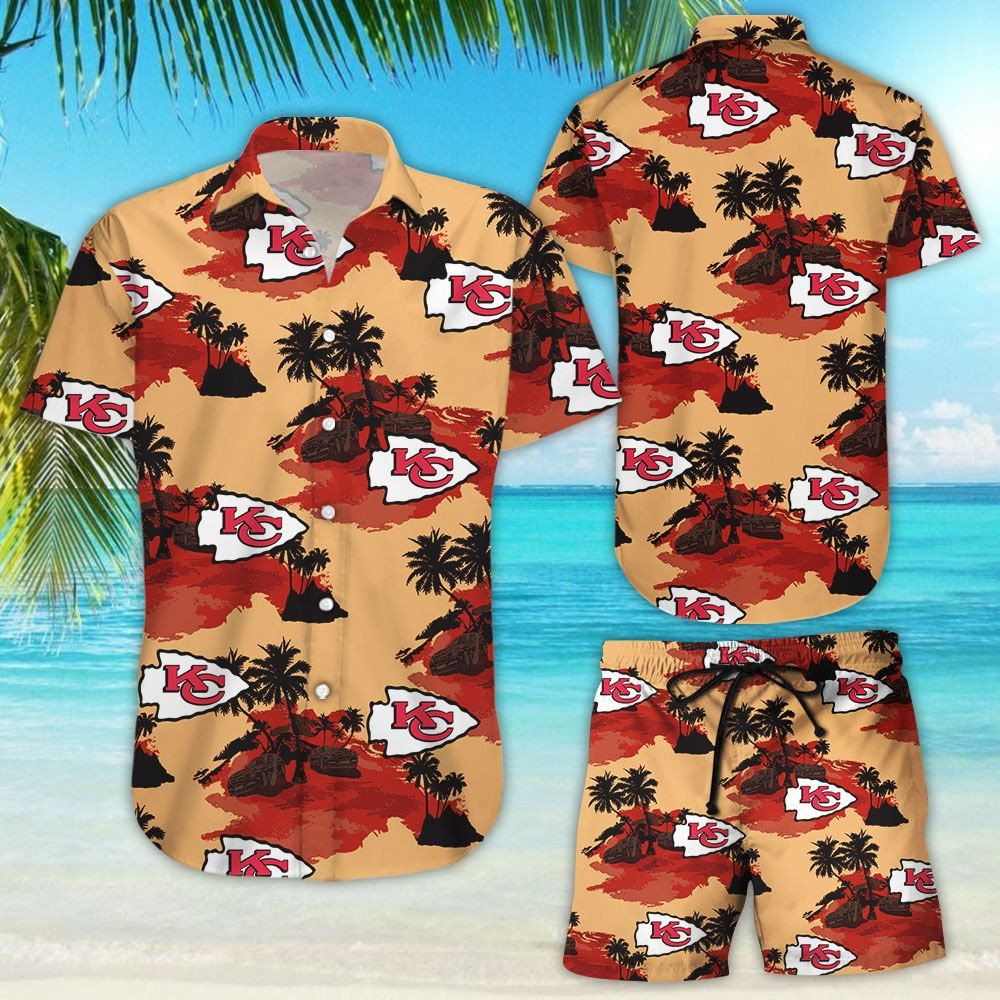 Kansas City Chiefs Hawaiian Shirt Tropical Aloha Button Up